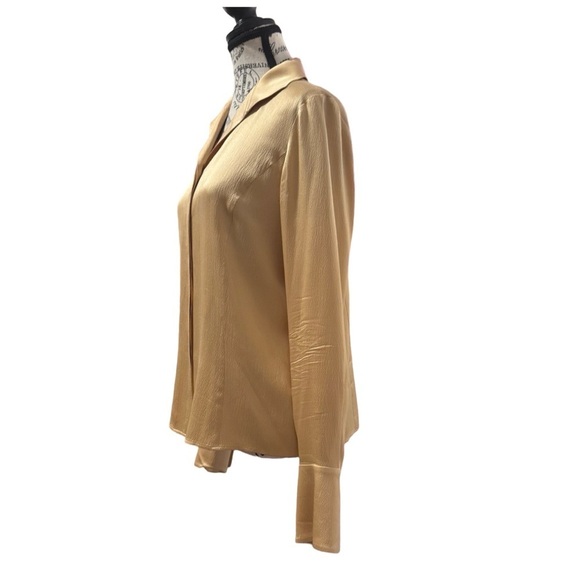 Lafayette 148 Women’s Blouse w/ Bell Sleeves. Peach. Medium - Picture 5 of 11